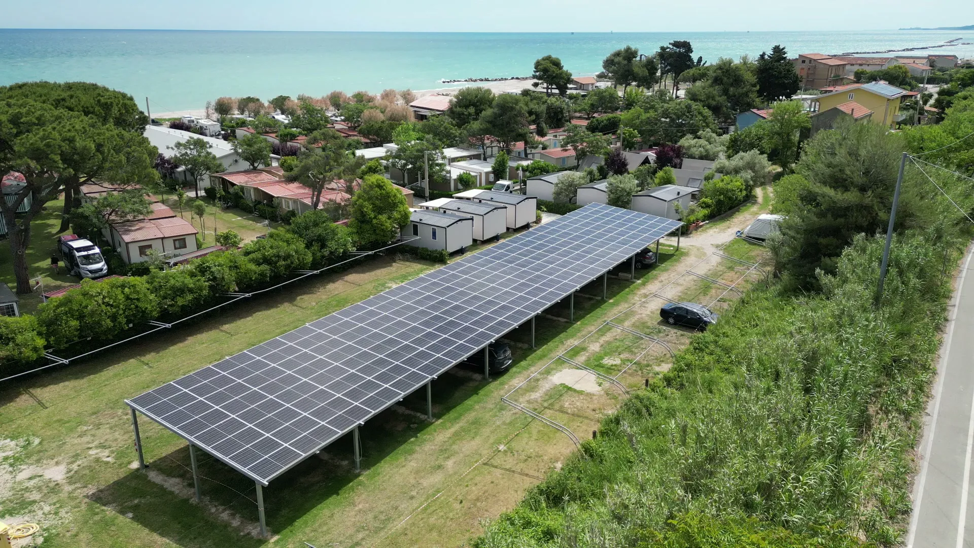 Solar carport canopy